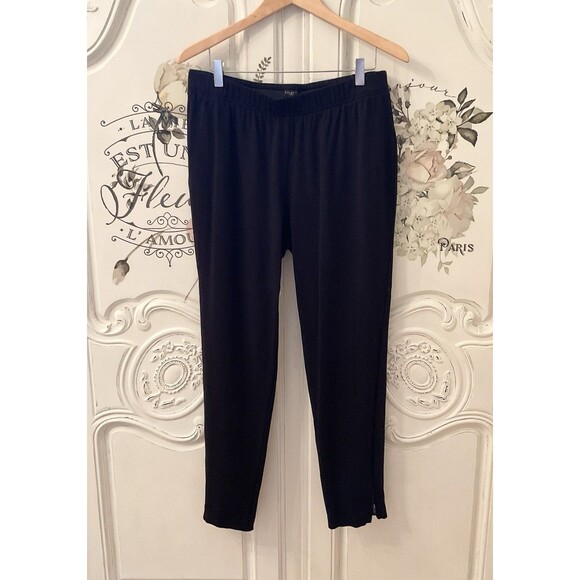 Talbots Pants Women's 1X Black Ankle Ponte Pull On Side Zip - Picture 4 of 15